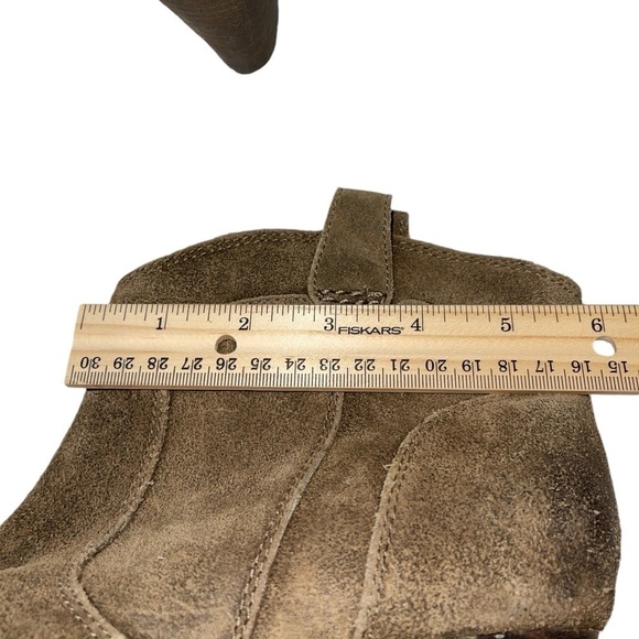 Clarks Indigo Women's Boots Size 8M Brown Leather Upper Pull On Block Heel Ankle - Picture 6 of 11